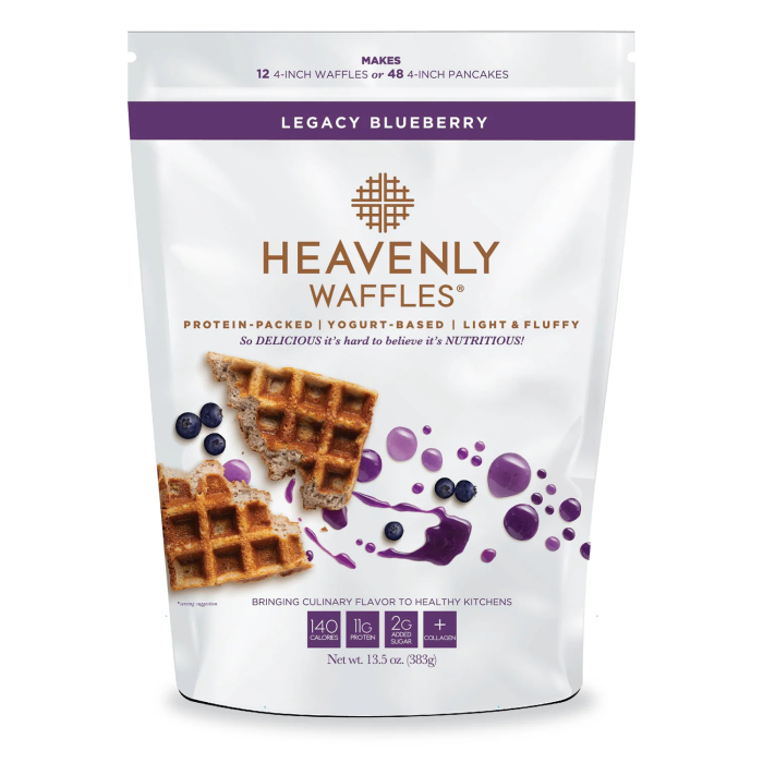 Heavenly Waffles Mix Legacy Blueberry - Front view