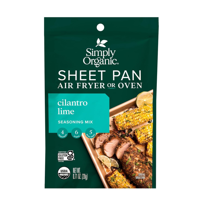 Simply Organic Sheet Pan Seasoning Cilantro Lime - Front view