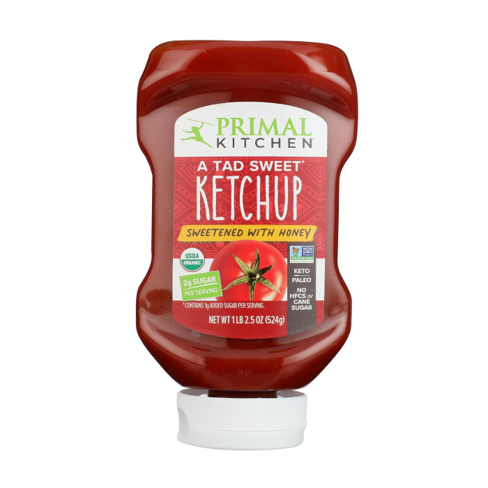 Primal Kitchen, A Tad Sweet Ketchup, Sweetened with Honey, 18.5oz.