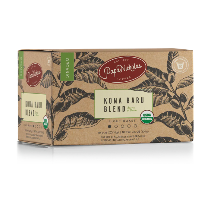 Papa Nicholas Kona Baru K-Cups, 10 pack