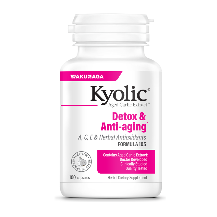 Kyolic Formula 105 Garlic With A,C,E & Selenium - Front view