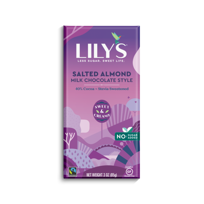 Lily's Salted Almond Milk Chocolate Style Bar, 3 oz.