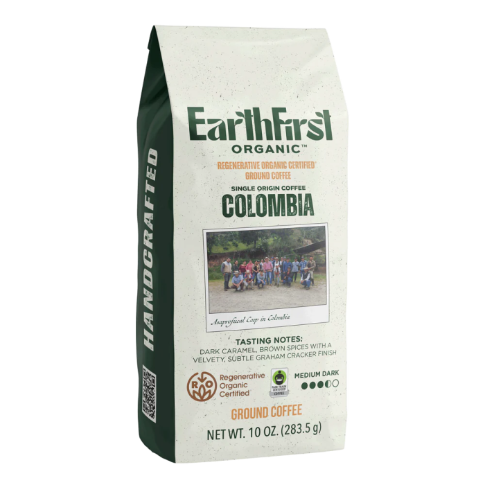 Earthfirst Regenerative Organic Certified Medium-Dark Roast Coffee - Front view