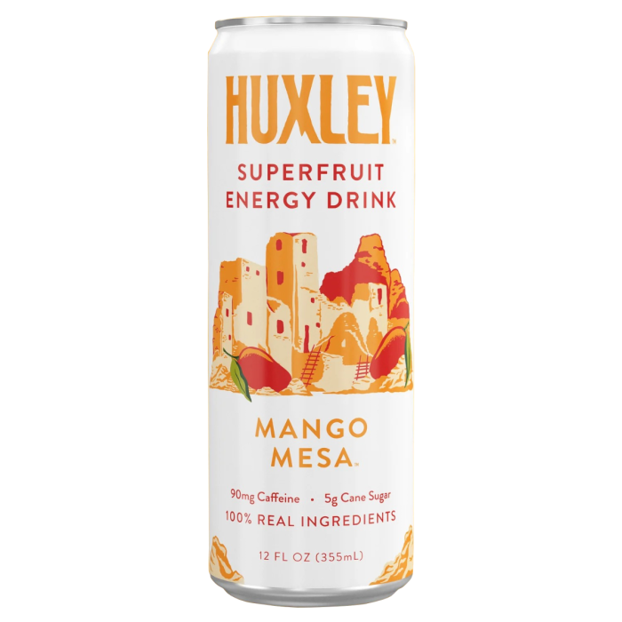 Huxley Superfruit Energy Drink Mango Mesa - Front view