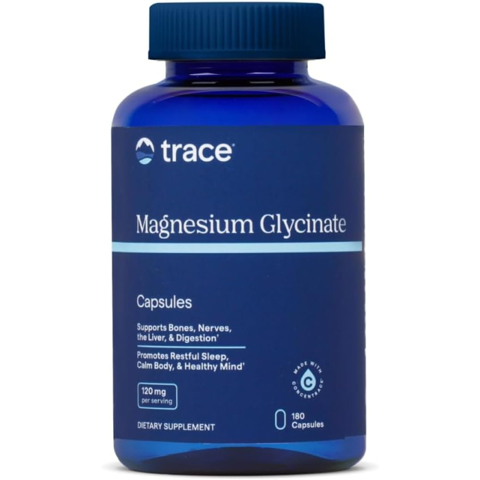 Trace Minerals Magnesium Glycinate, 180 Capsules
