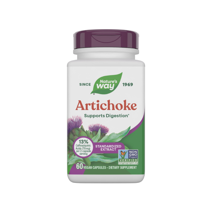 Nature's Way Artichoke Standardized Extract, 60 Veg Capsules
