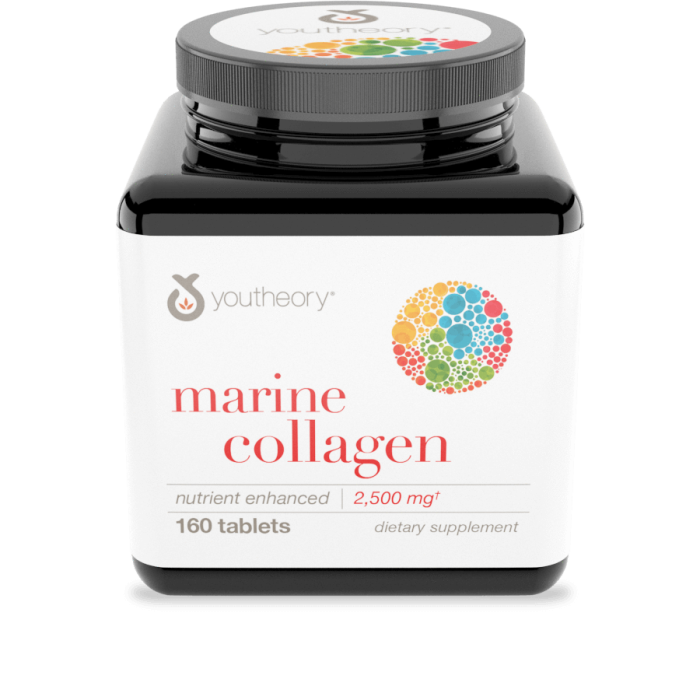 Youtheory Marine Collagen, 160 Tablets