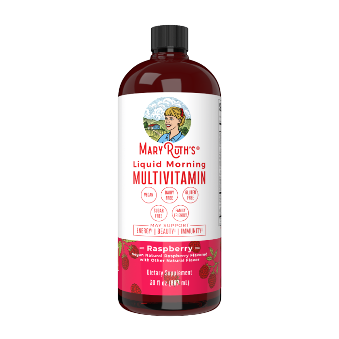 Mary Ruth's Morning Liquid Multivitamin Raspberry, 30 oz. 
