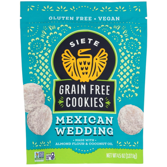 Siete Grain Free Cookies, Mexican Wedding, 4.5 oz.