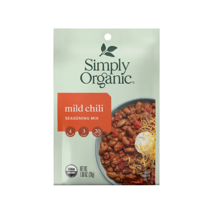 Simply Organic Mild Chili Seasoning Mix, 1 oz.