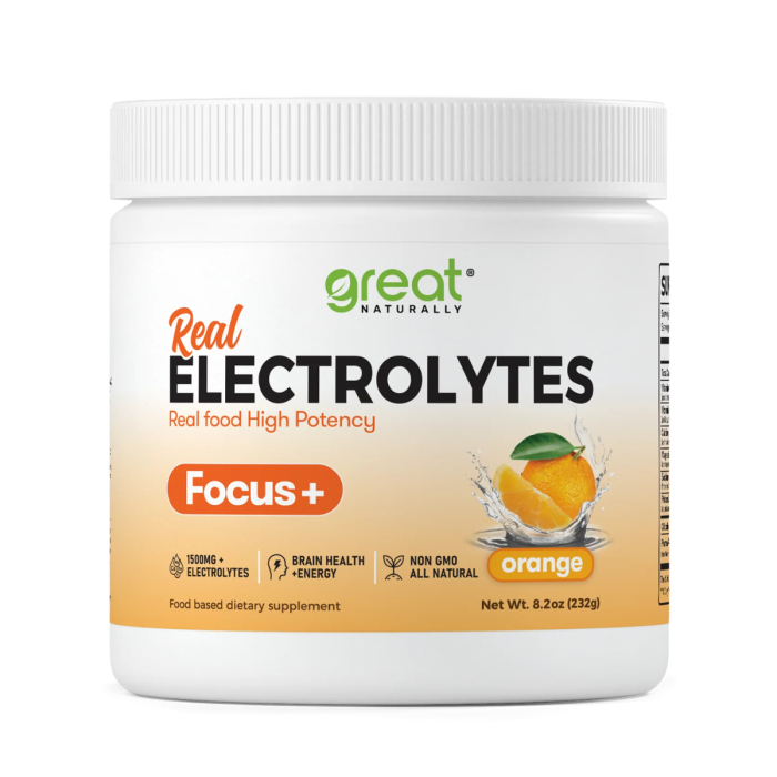 Great Naturally Electrolytes Focus+ Orange - Front view