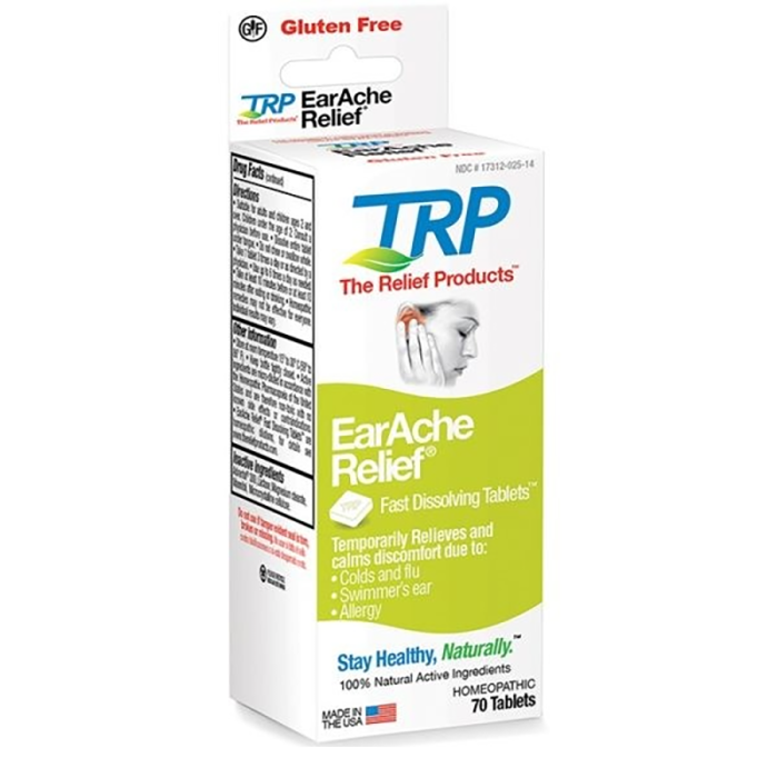 TRP The Relief Products EarAche Relief Fast Dissolving Tablets - Front view