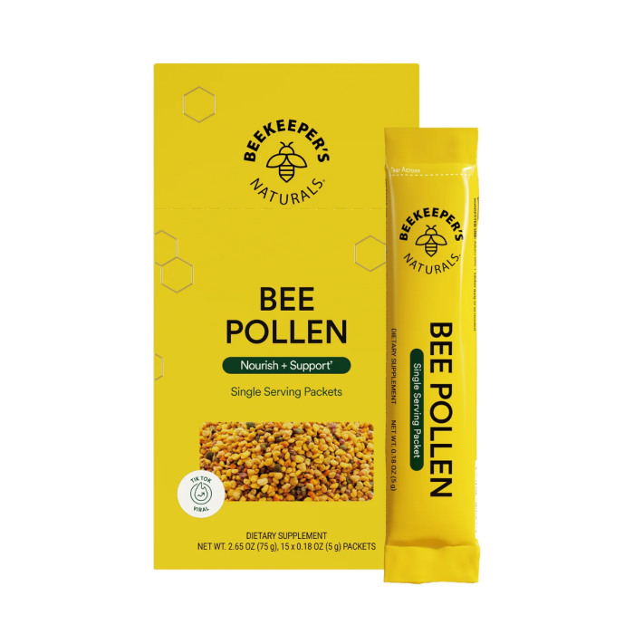 Beekeeper's Naturals Bee Pollen Packets - Front view