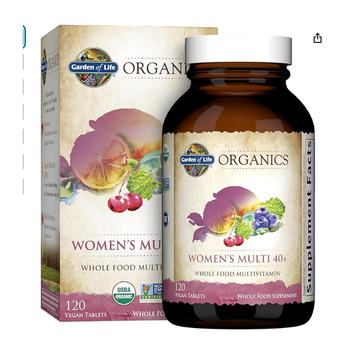 Garden of Life Organics Women's Multi 40+, 120 Tablets