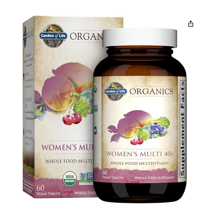 Garden of Life Organics Women's Multi 40+, 60 Tablets
