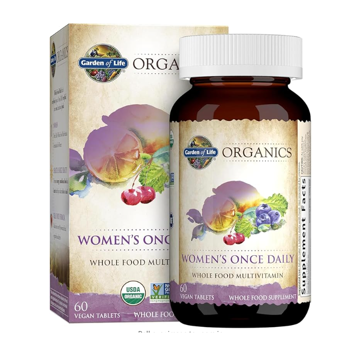Garden of Life Organics Women's Once Daily Multi, 60 Tablets