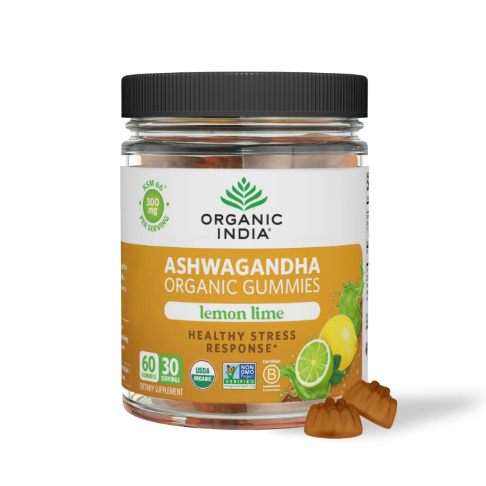 Organic India Ashwagandha Organic Gummies - Front view