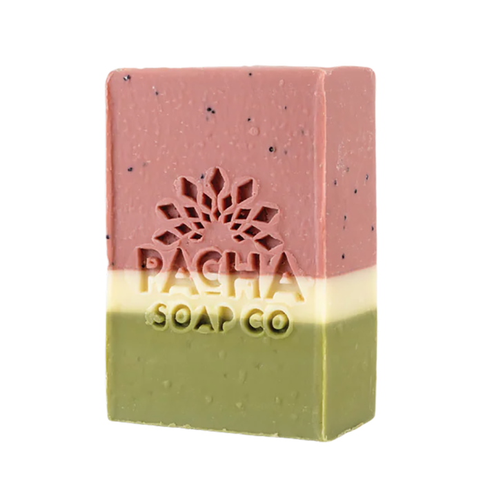Pacha Soap Co. Watermelon & Mint Bar Soap - Front view