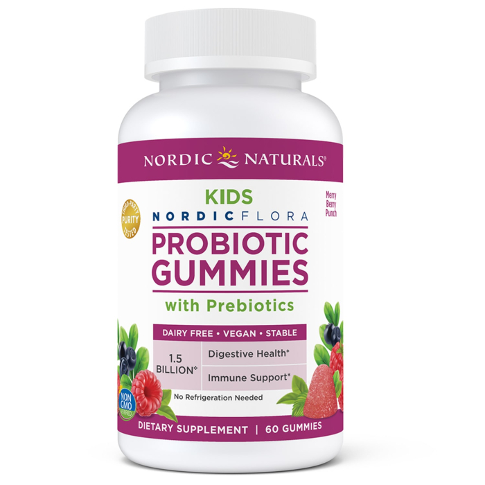 Nordic Naturals Kids Nordic Flora Probiotic Gummies, 60 Count