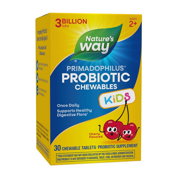 Nature's Way Cherry Primadophilus for Kids, 30 Chewable Tablets