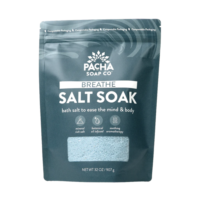 Pacha Soap Co. Breathe Salt Soak - Front view