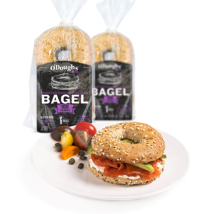 O'Doughs Gluten Free Sprouted Flax Bagels, 6 pack