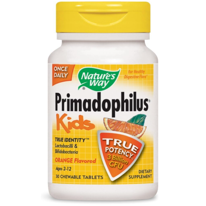 Nature's Way Orange Primadophilus for Kids, 30 Chewable Tablets
