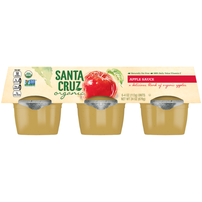 Santa Cruz Organic Apple Sauce, 6-Pack