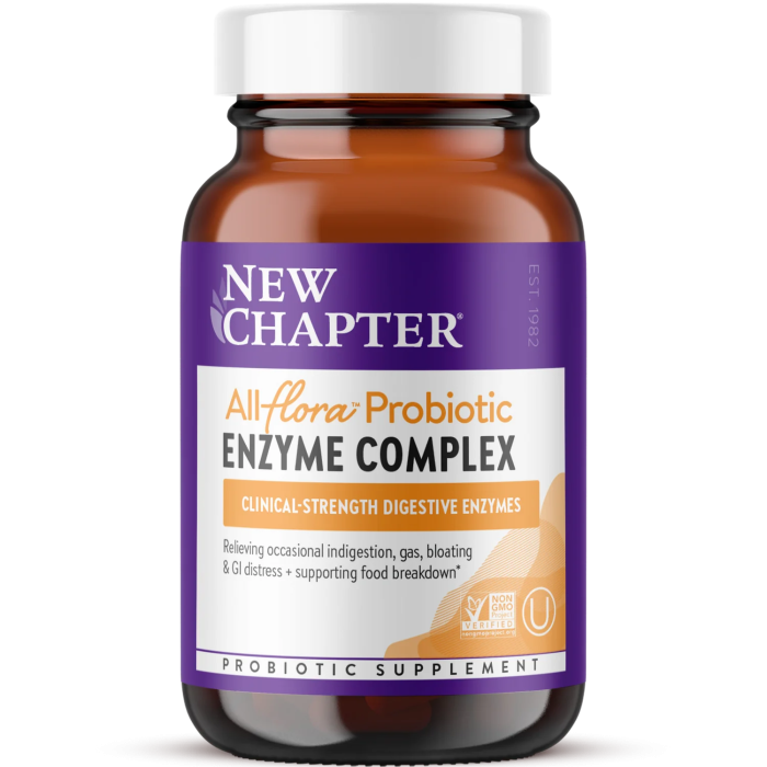 New Chapter All-Flora Probiotic Enzyme Complex - Front view