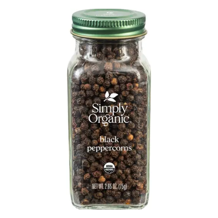 Simply Organic Whole Black Peppercorns, 2.65 oz.
