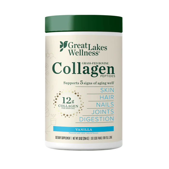 Great Lakes Wellness Collagen Peptides-Vanilla - Front view