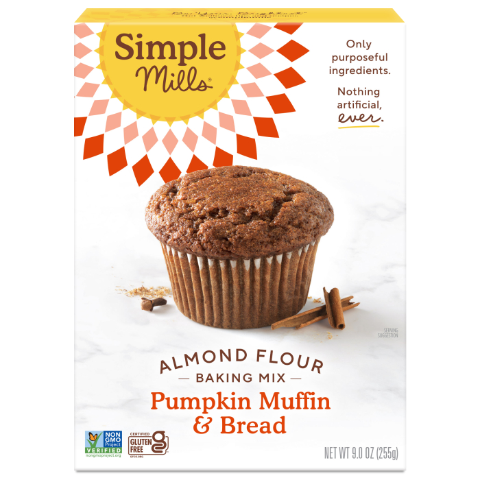 Simple Mills Pumpkin Muffin & Bread Mix, 9 oz.