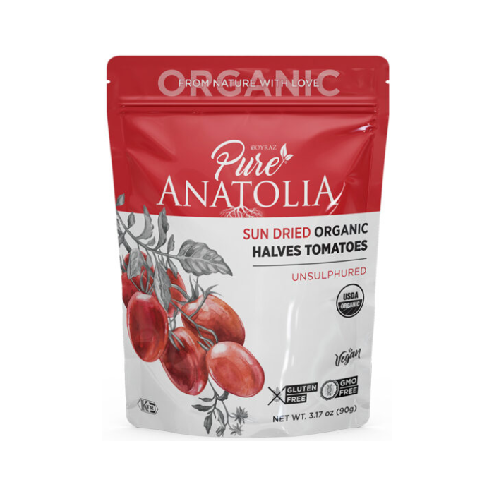 Pure Anatolia Sun Dried Organic Halves Tomatoes - Front view