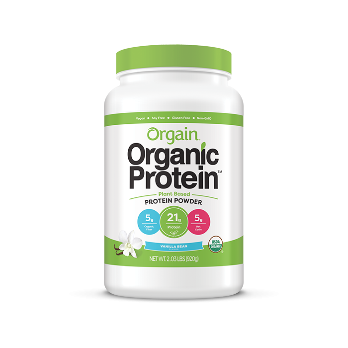 Orgain Organic Protein Plant Based Protein Powder, Vanilla Flavor, 2.03 lbs.