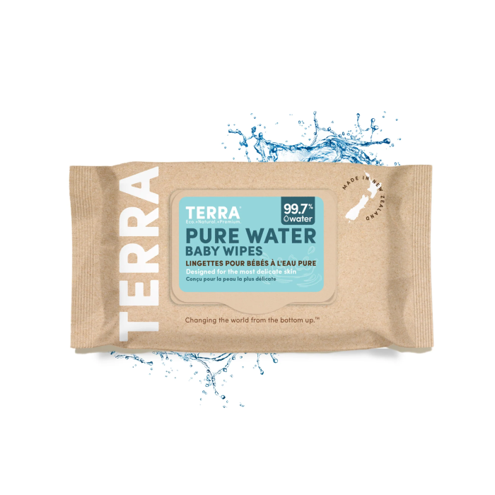 Terra Organics Bamboo Baby Wipes-Pure NZ Water - Front view