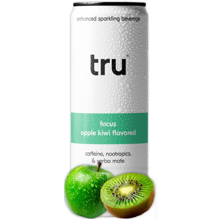 Tru Focus Apple Kiwi Sparkling Drink - Front view