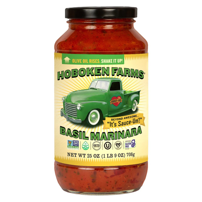 Hoboken Farms Basil Marinara Pasta Sauce - Front view