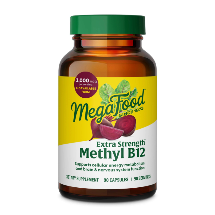 MegaFood Extra Strength Methyl B12 - Front view