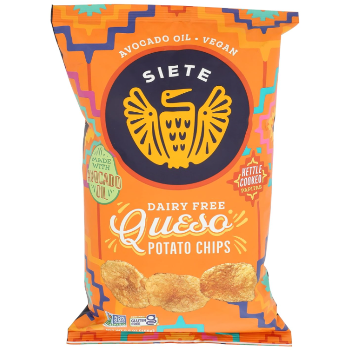 Siete Kettle Cooked Potato Chips Queso - Front view