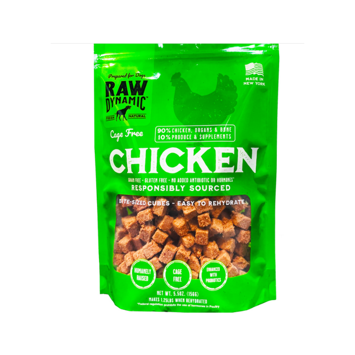 Raw Dynamic Chicken Freeze Dried Food for Dogs, 5.5oz.