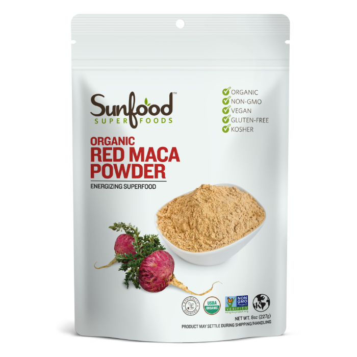 Sunfood Raw Organic Red Maca Powder, 8 oz.