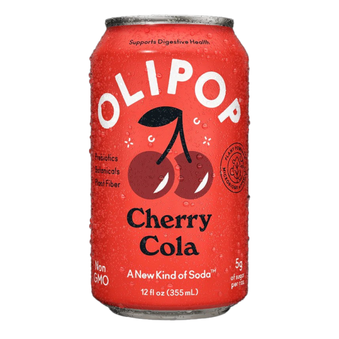 Olipop Classic Cherry Cola Prebiotic Soda - Front view