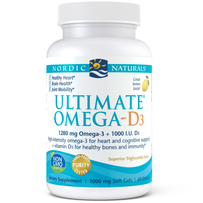 Nordic Naturals Ultimate Omega D3, 60 Softgels