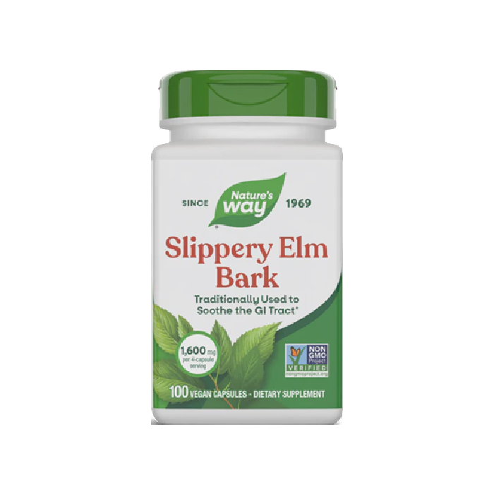 Nature's Way Slippery Elm Bark 1.48 g, 100 Capsules