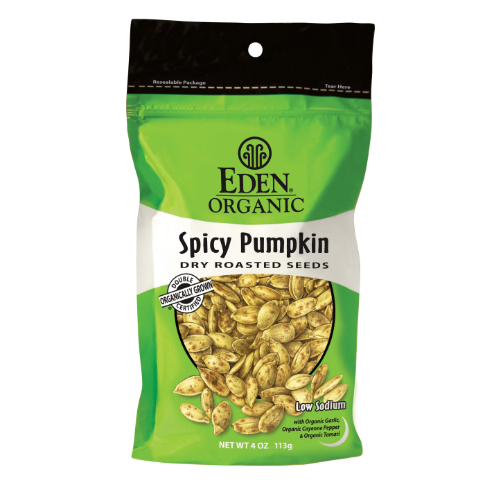 Eden Spicy Pumpkin Seeds, Organic, 4 oz.