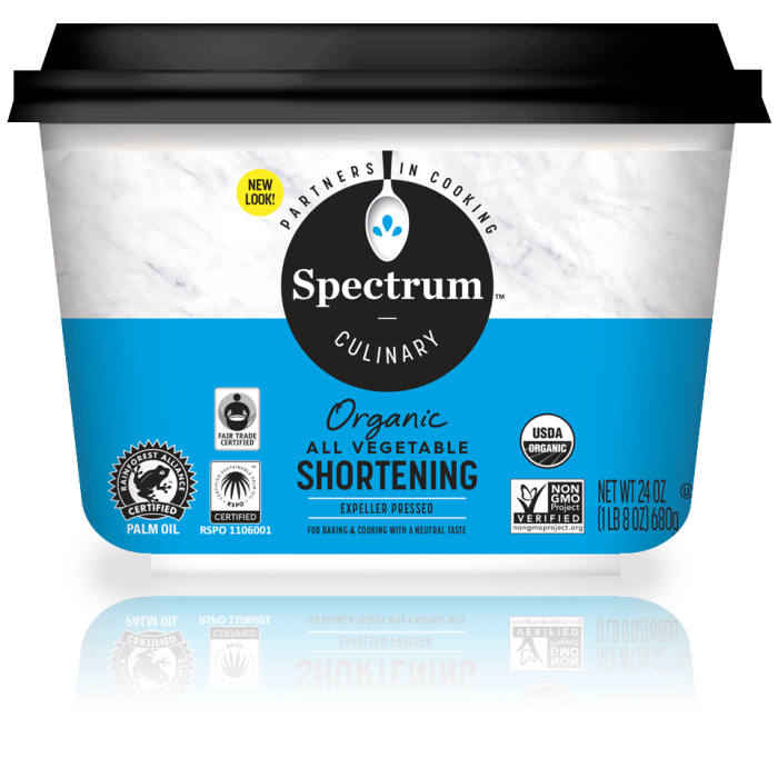Spectrum Culinary Organic All Vegetable Shortening, 24 oz.