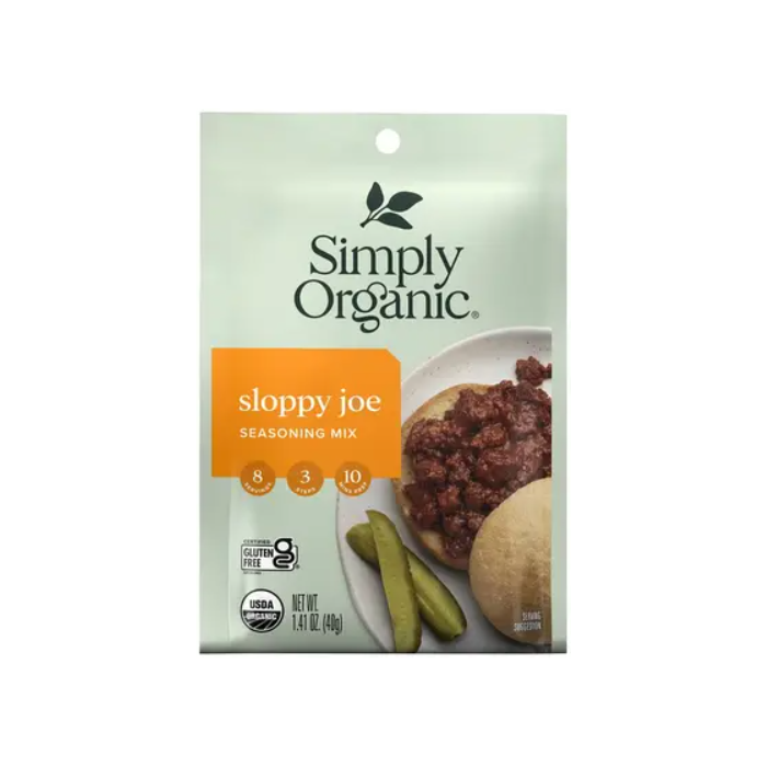 Simply Organic Sloppy Joe Seasoning Mix, 1.41 oz.
