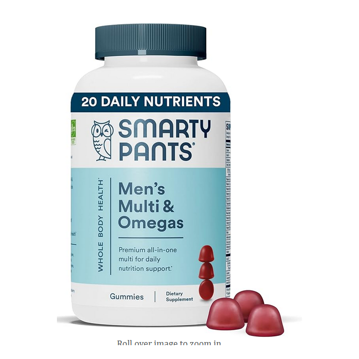SmartyPants Men's Complete Multivitamin, 180 Gummies