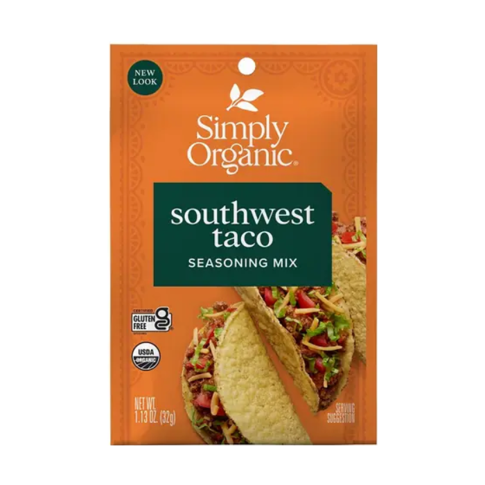 Simply Organic Southwest Taco Seasoning Mix, 1.13 oz.