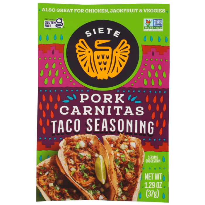 Siete Carnitas Seasoning, 1.29 oz.